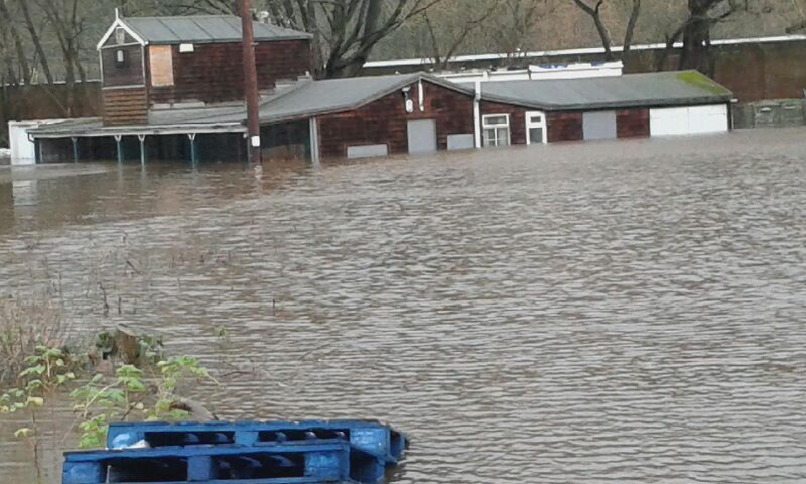 Halifax track flooded on Boxing Day