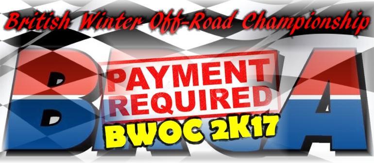 BWOC 2017 Entries and Payments