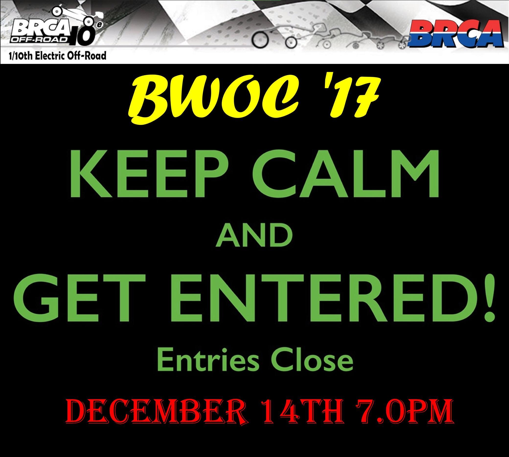 BWOC Entry Reminder